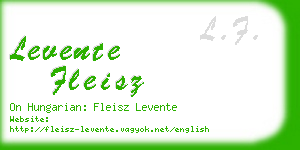 levente fleisz business card